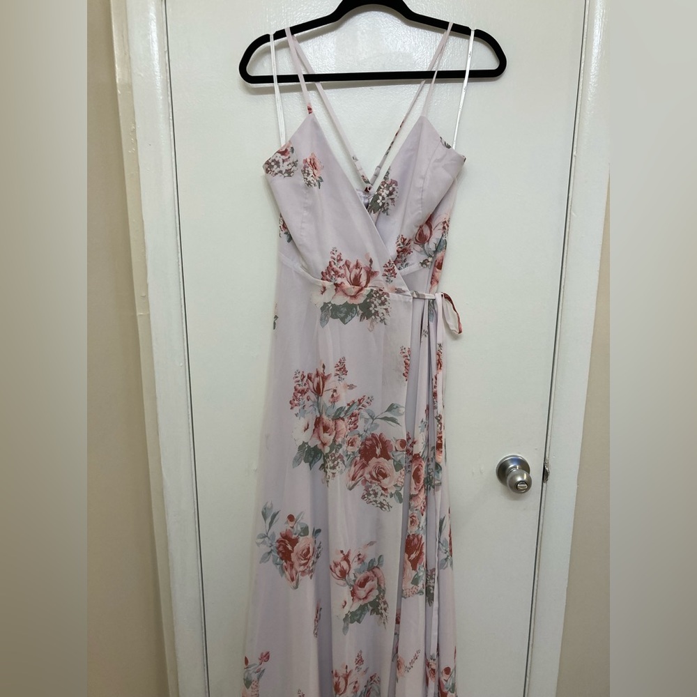 Lulus Lilac Maxi Wrap Dress